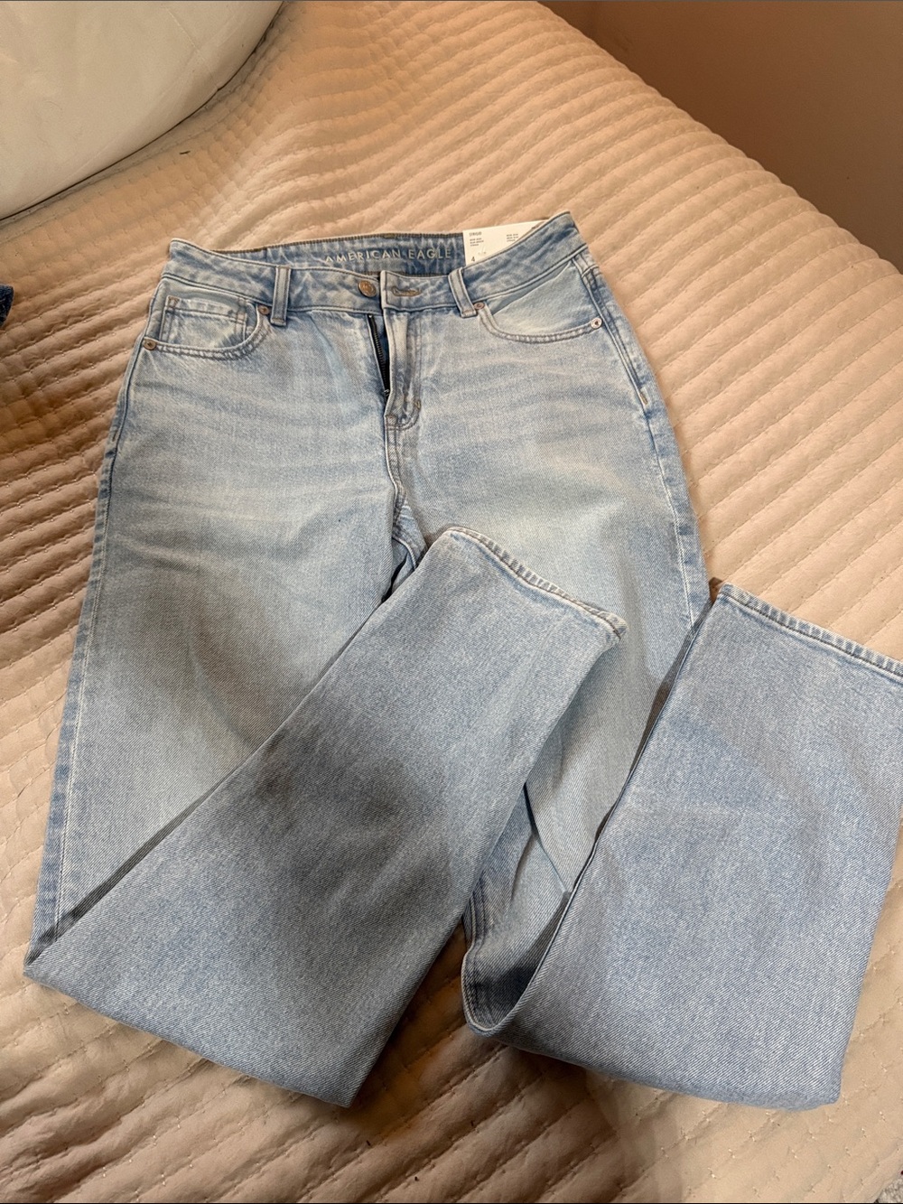 American Eagle Outfitters Light Blue Straight Leg Jeans